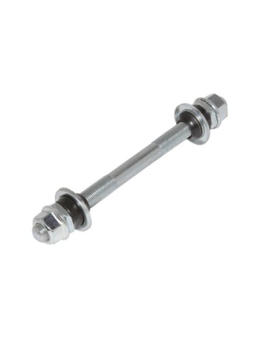 Front Hub Axle 3/8x140mm Chrome.